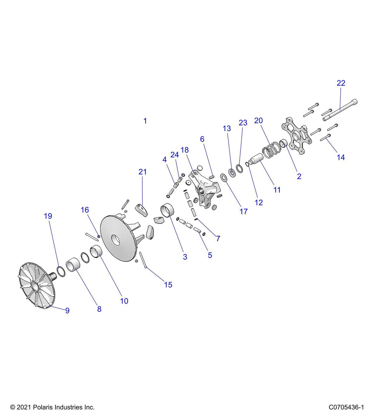 Polaris Socket Head Screw, 14 mm x 1.5 mm x 180 mm, for RANGER - 7520526