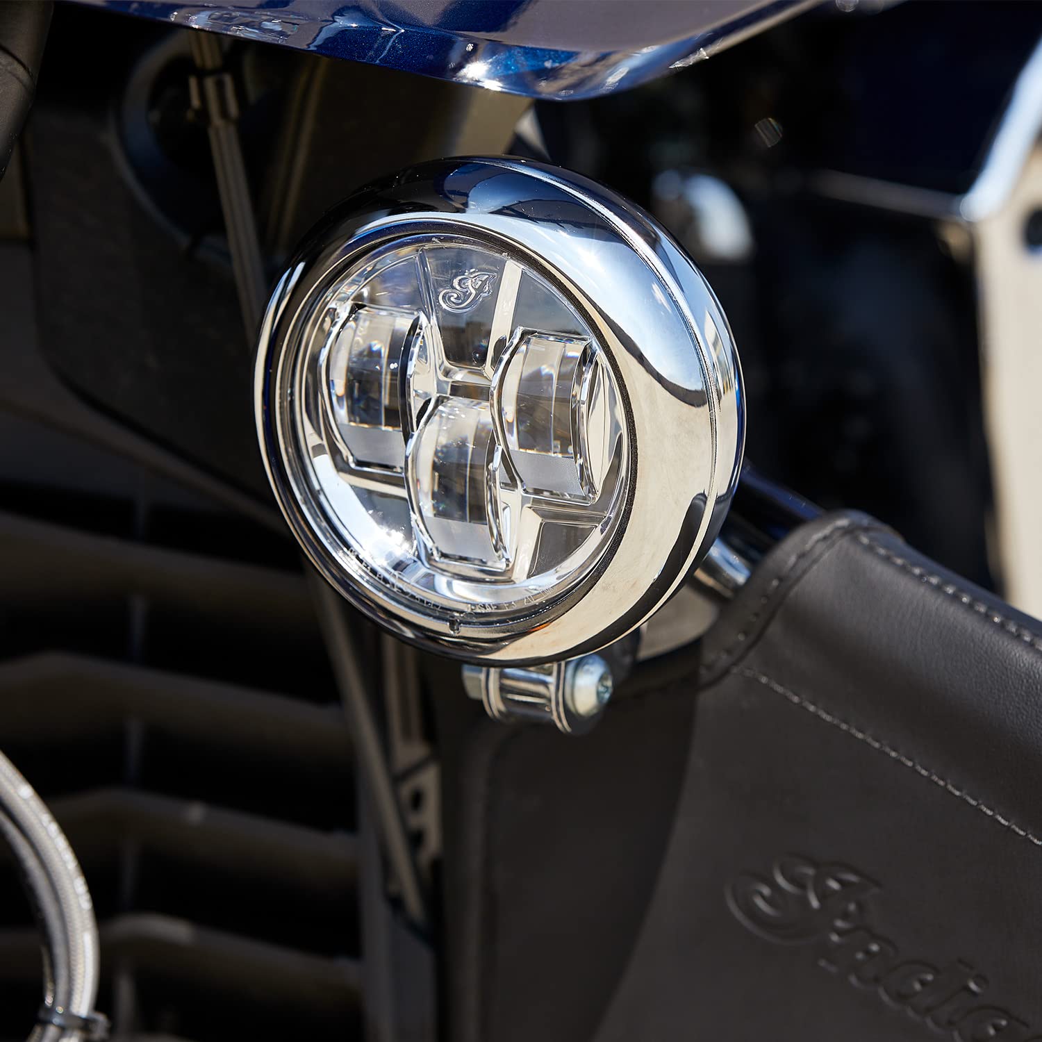 Indian Motorcycle Pathfinder S LED Driving Lights, Increases Visibility, Chrome