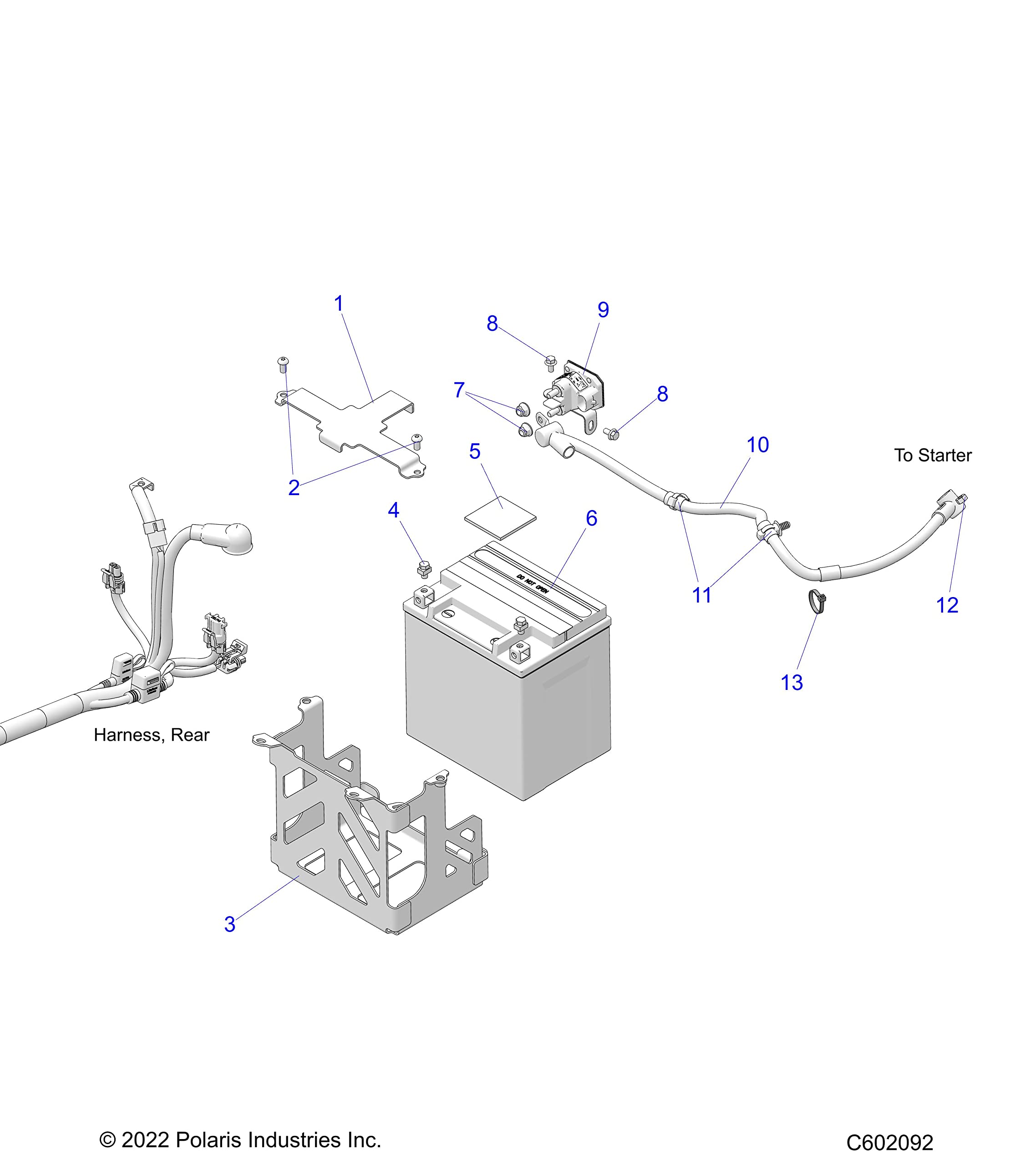 Polaris 12V 30Ah AGM Sealed Rechargeable Battery for Specific Sportsman, Scrambler, ACE, RANGER, RZR, Snowmobile, Slingshot Models, YIX30L, 400A CCA, Non Spillable, Maintenance Free - 4014609