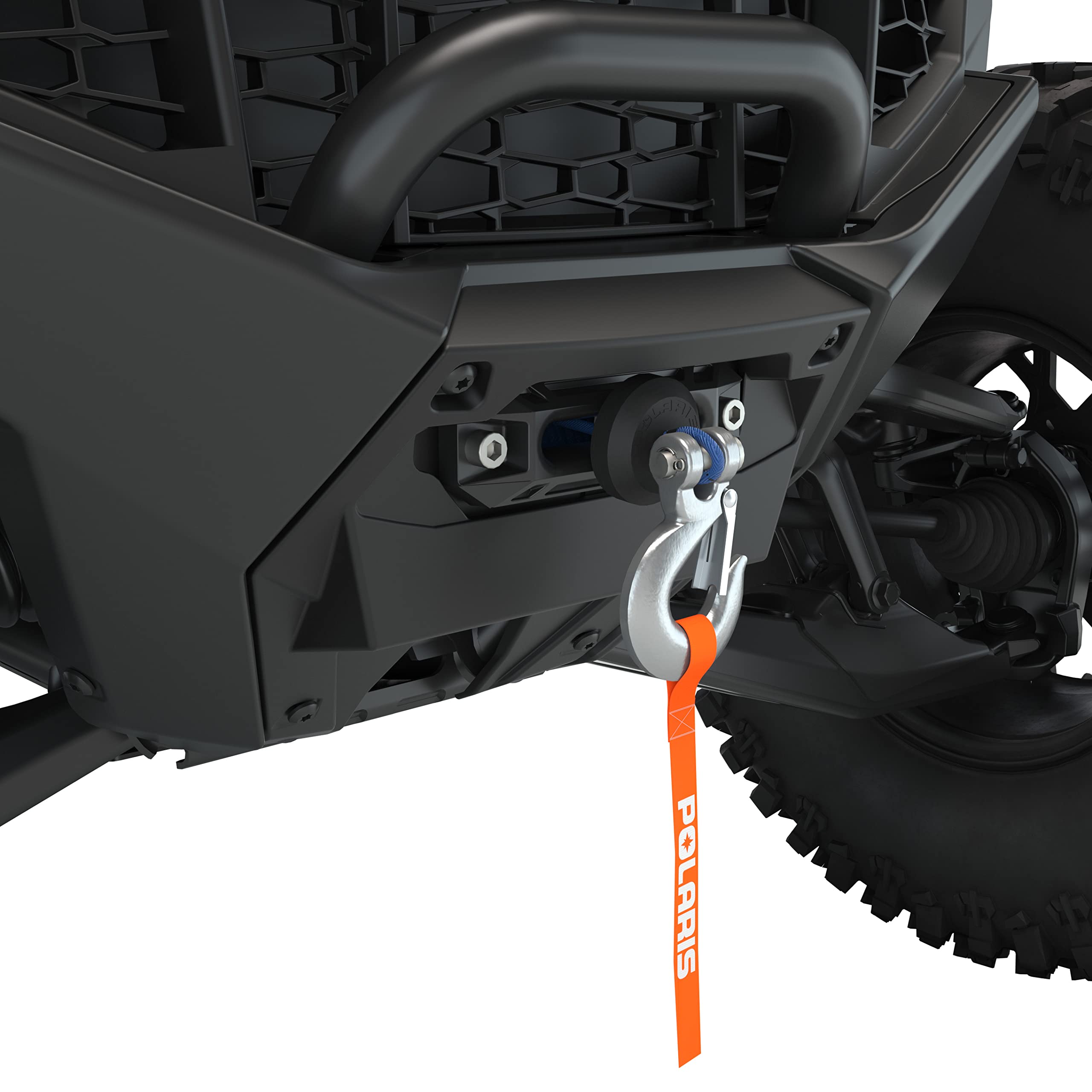 Polaris Winch Pro HD 6000 LB for RZR Pro R, Turbo R, Wireless Remote Control, Faster Re-Spooling, Auto Stop Technology, 1.6-HP Motor, 50 FT Synthetic Rope, for Plowing, Chores, Trail Rides - 2884341