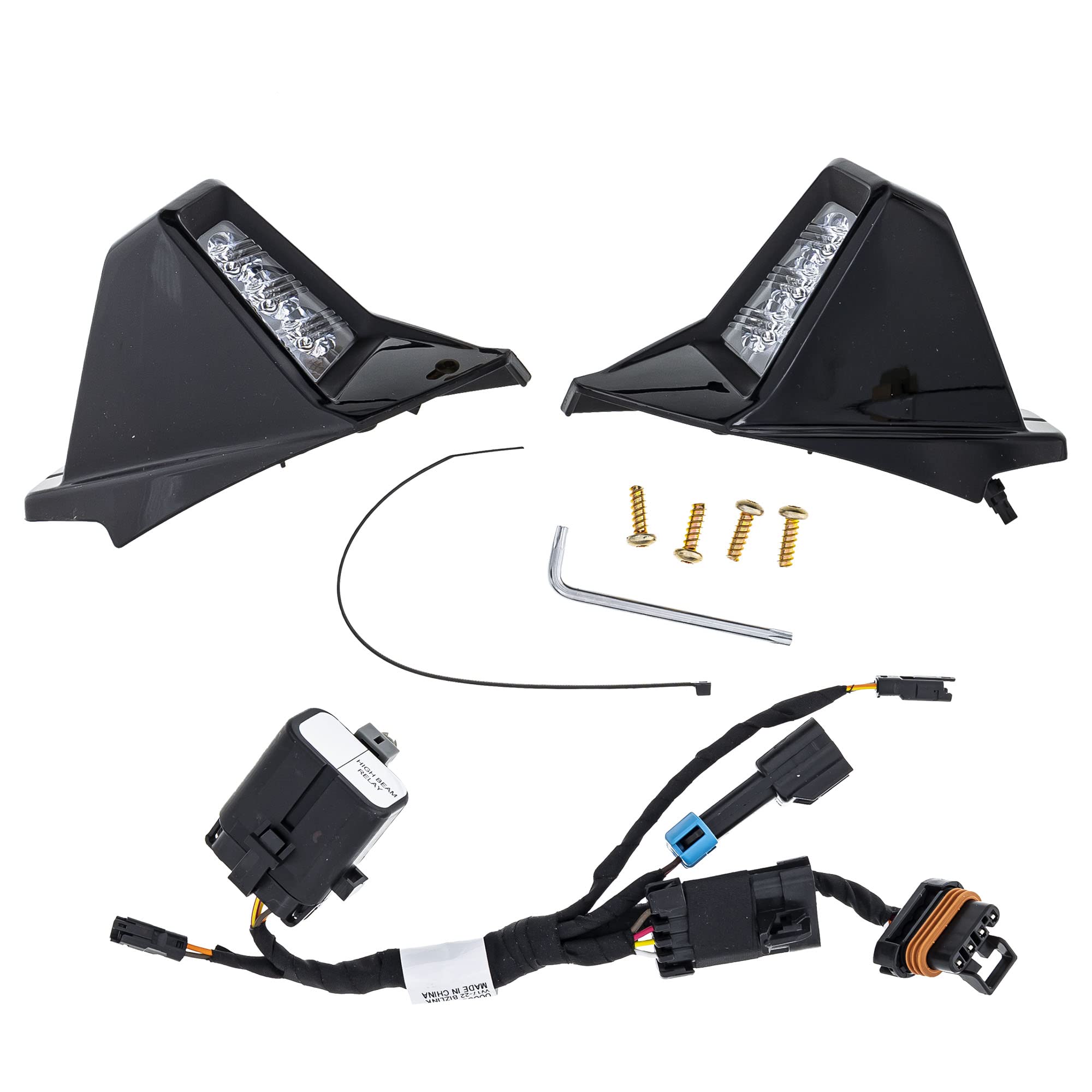 Polaris Snowmobile Auxiliary Flood Light Assembly for RMK Khaos Slash, Switchback Assault, INDY VR1, Voyageur 146 Models and More, 1000 Lumens, for Tight Spaces, Night Riding, Pair - 2889733