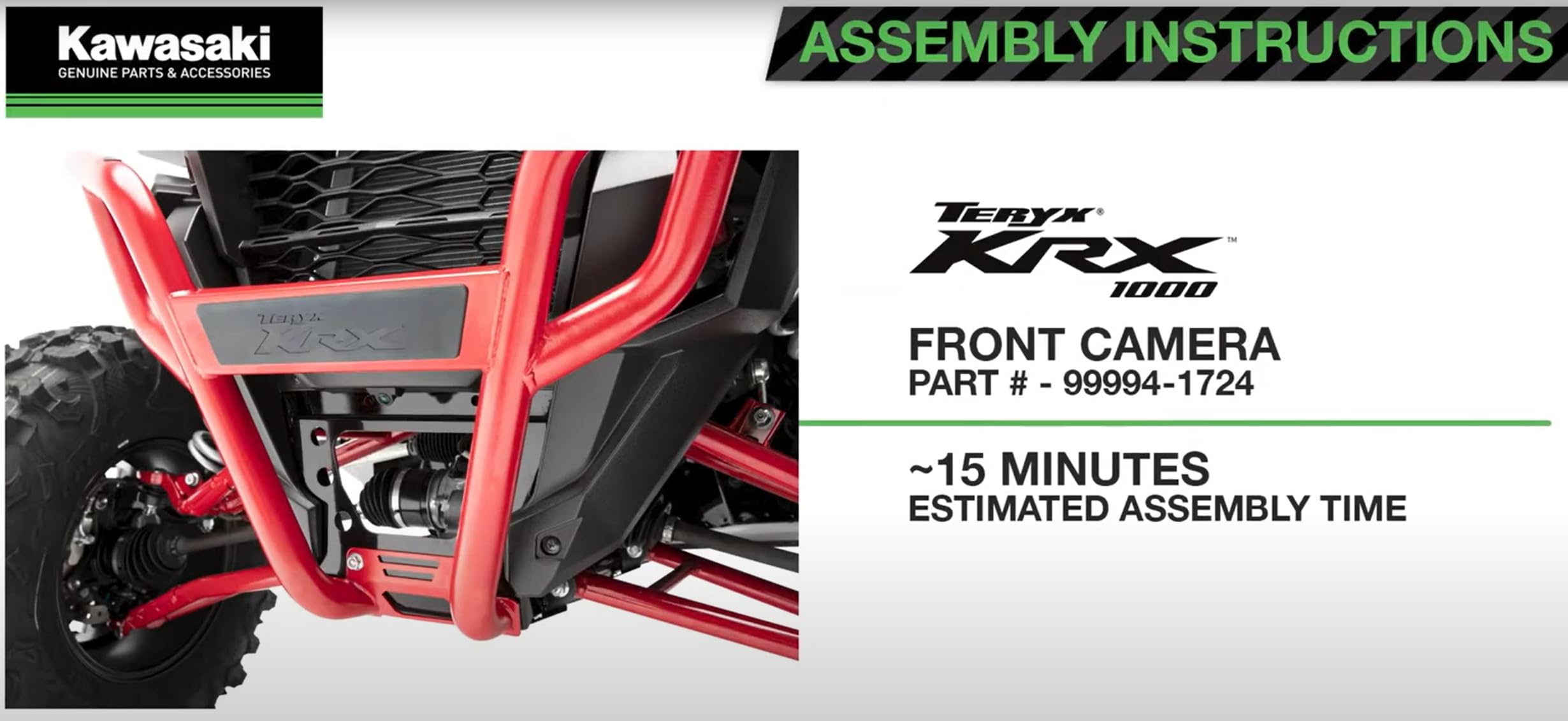 Genuine Kawasaki OEM Front Camera Teryx KRX 1000 ES 99994-1724 UTV