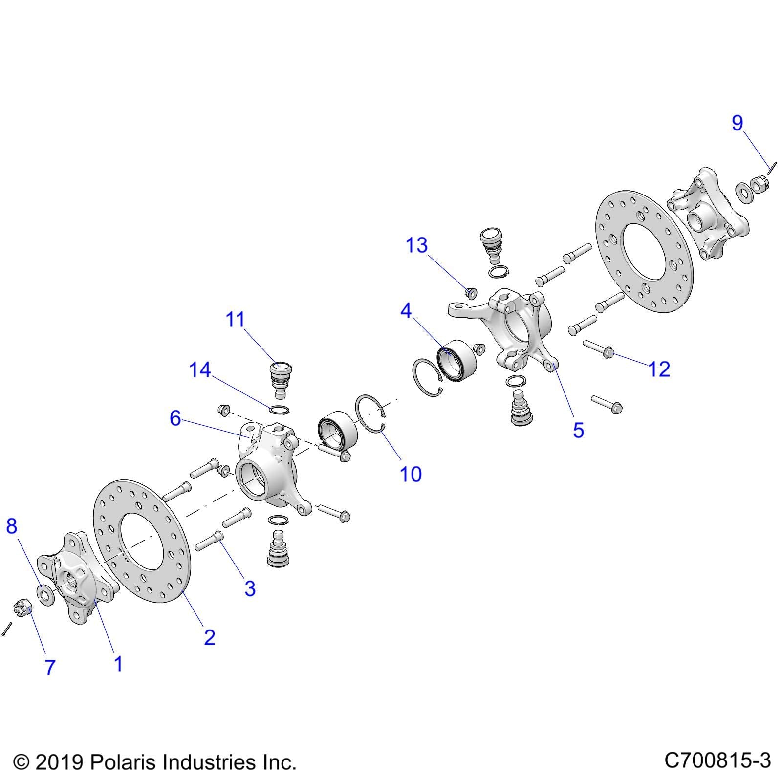 Polaris RZR Front Right Steering Knuckle Genuine OEM 5142026