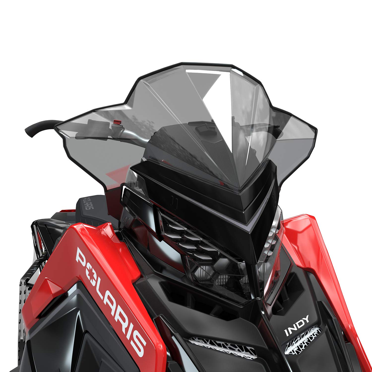 Polaris Snowmobile Mid Windshield, Smoke