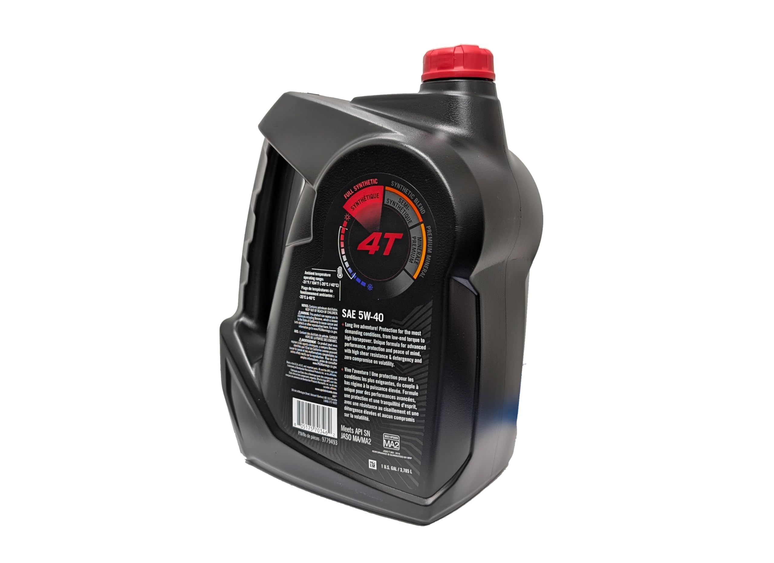 Can-Am 9779493 BRP Synthetic Oil 4T 5W40 1 Gal 779134 9779134