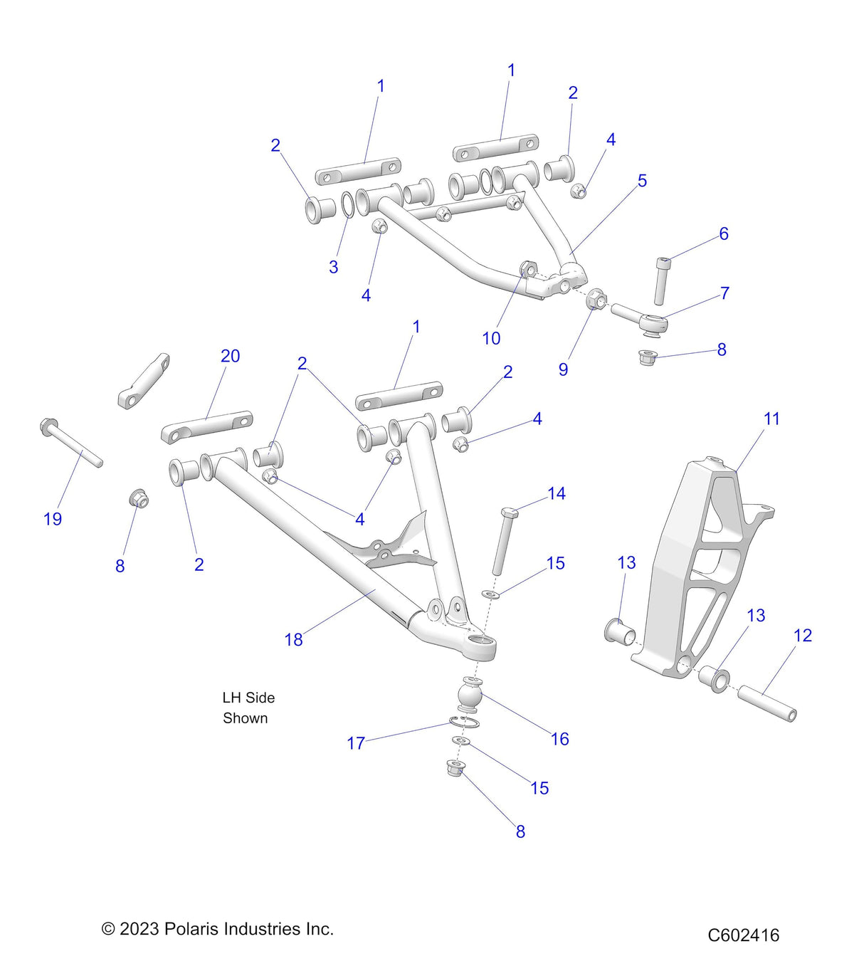 Polaris Spherical Bearing Kit, 10 mm, for Snowmobile Models - 2204229