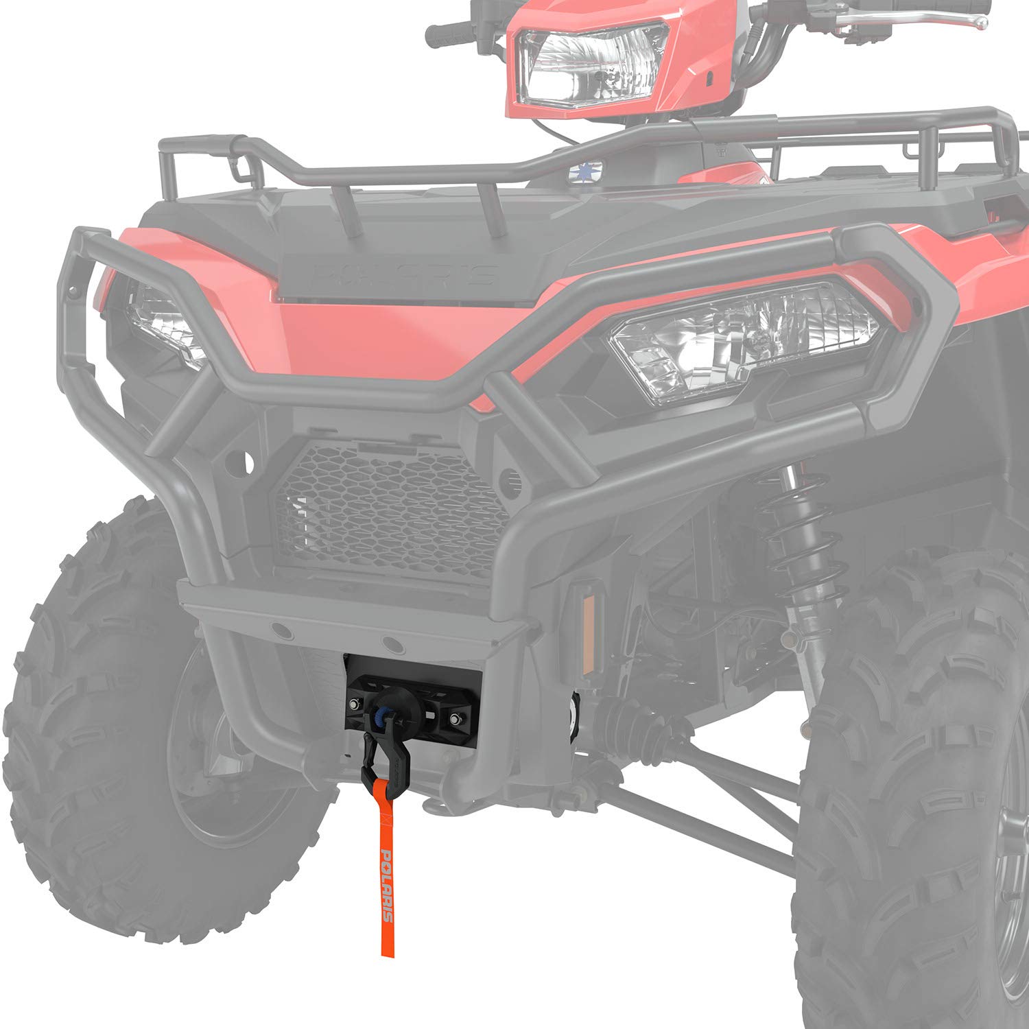 Polaris Winch HD 3500 LB for Sportsman 570, 450, Integrated Winch Mount, Fully Sealed Motor, Premium Synthetic Rope, Easy Install Into Brush Guard, for Sticky, Muddy Off Road ATV Situations - 2884833