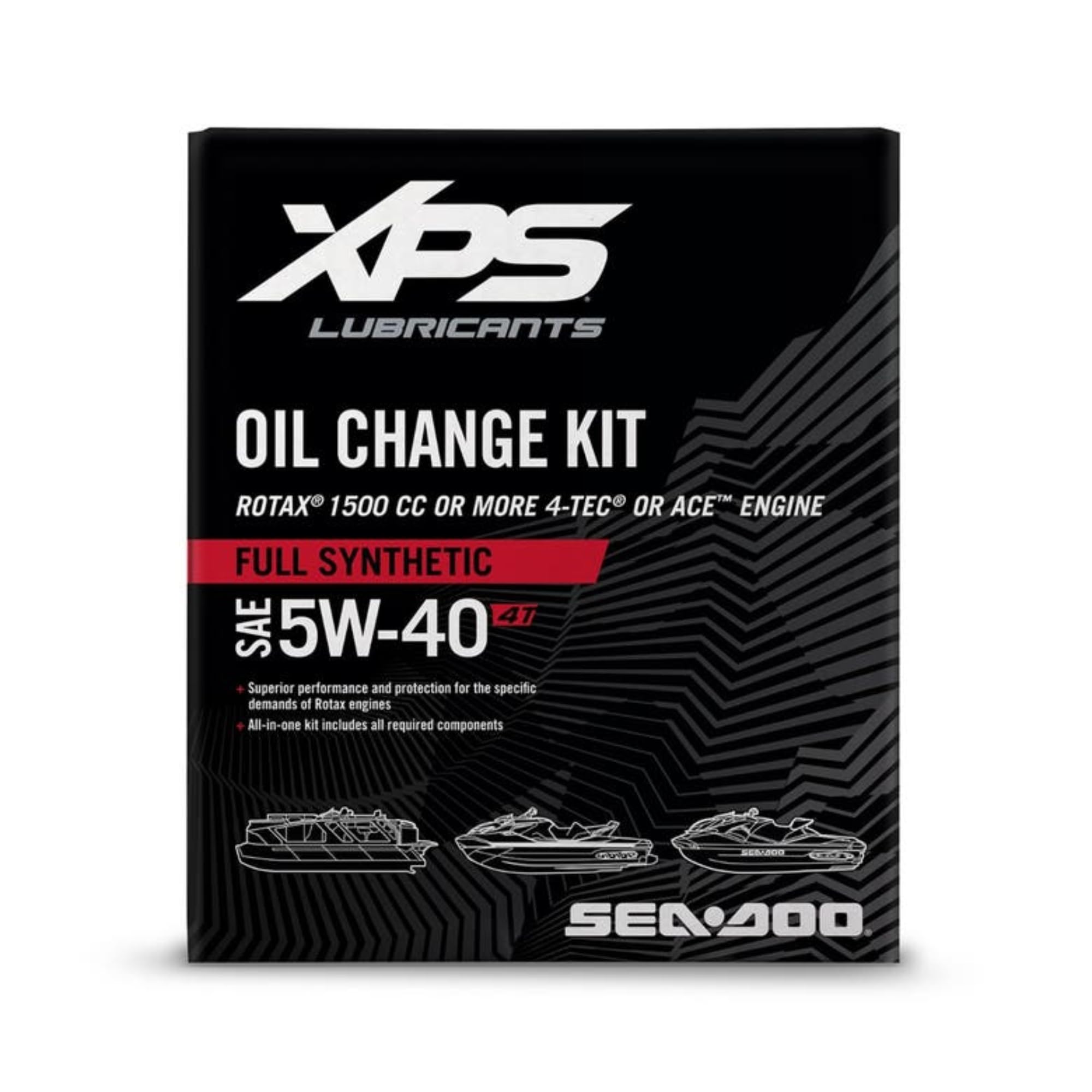 BRP Can-Am Sea-Doo OEM 4T 5W-40 Full Synthetic Oil Change Kit, 9779486