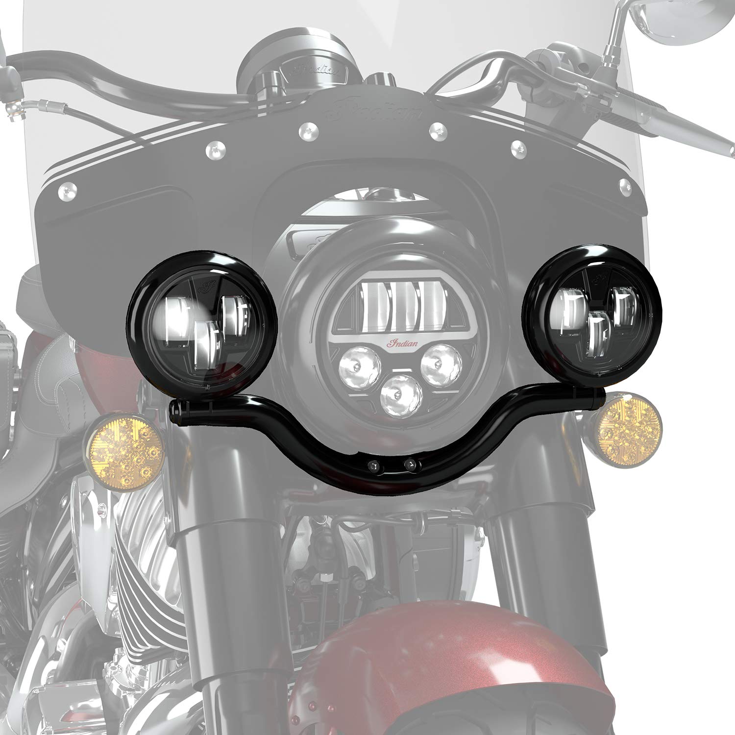 Indian Motorcycle Pathfinder S Driving Light Mount, Black, for Chief, Super