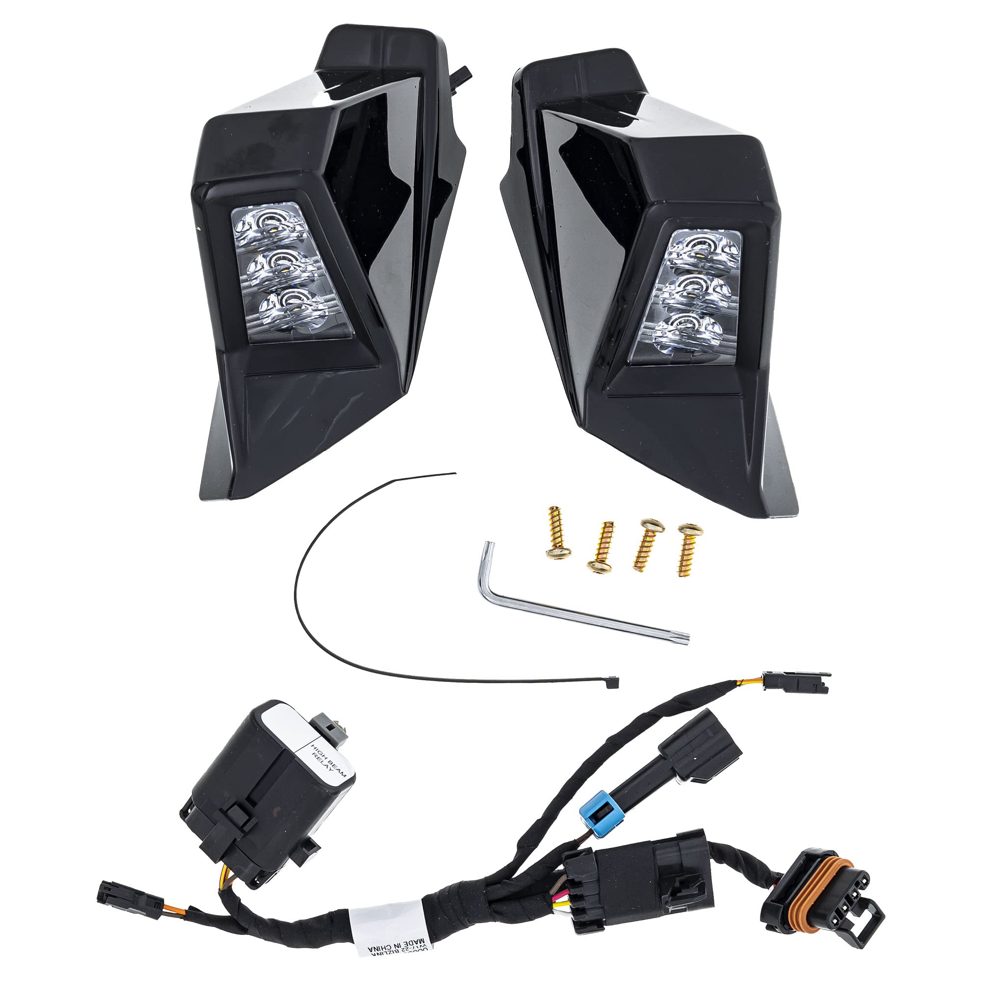 Polaris Snowmobile Auxiliary Flood Light Assembly for RMK Khaos Slash, Switchback Assault, INDY VR1, Voyageur 146 Models and More, 1000 Lumens, for Tight Spaces, Night Riding, Pair - 2889733