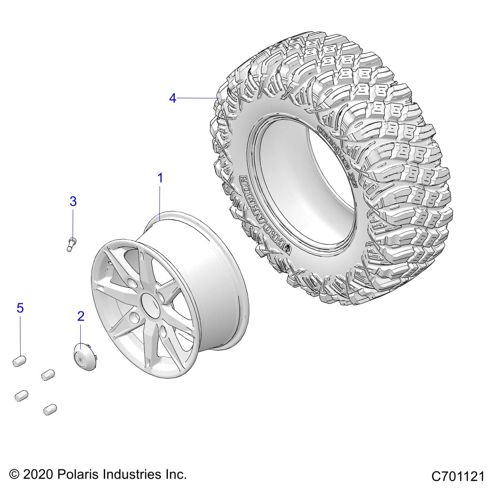 Polaris RZR Rim Cast, 15x7, Matte Flash Black, Genuine OEM Part 1523150-744, Qty 1