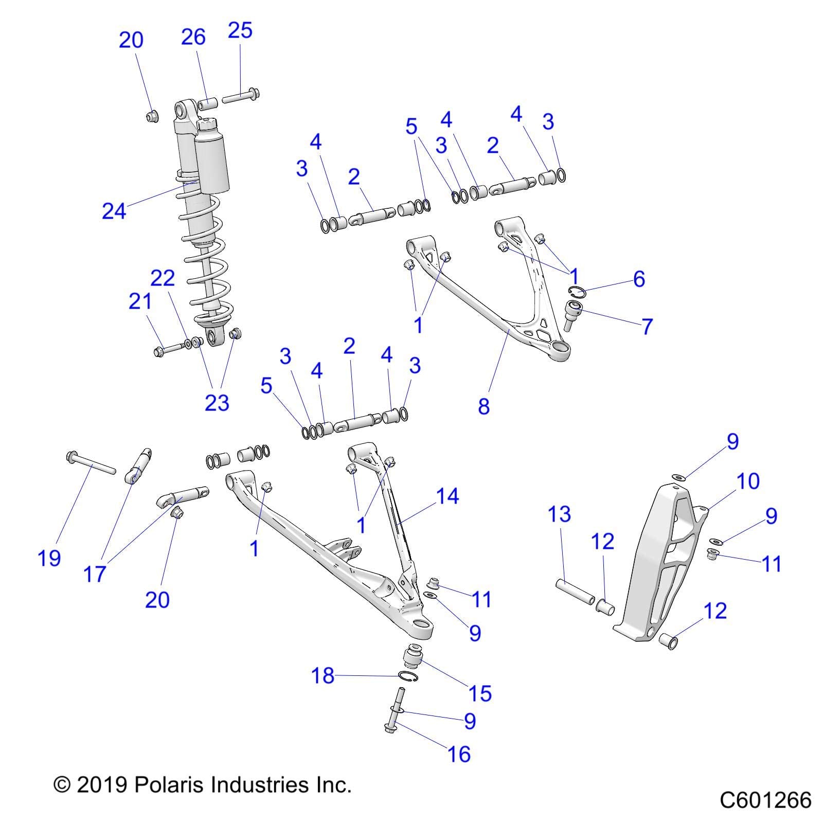 Polaris Snowmobile Control Arm, Lower, Left Side, Genuine OEM Part 1824892-309, Qty 1