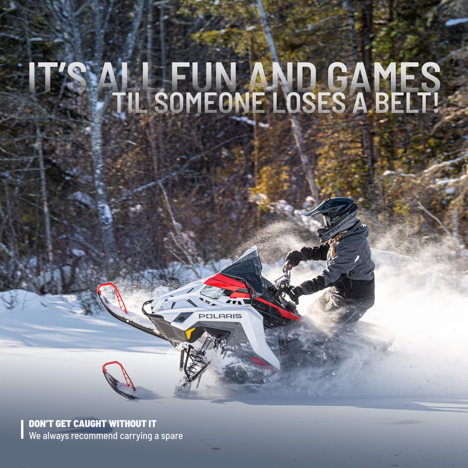 Polaris Snowmobile Drive Belt for Specific Pro RMK, Switchback Assault, INDY Voyageur, RUSH Pro-R, IQ, Dragon IQ, Fusion, Classic, Touring Models and More, Runs Cooler, OEM Performance - 3211115