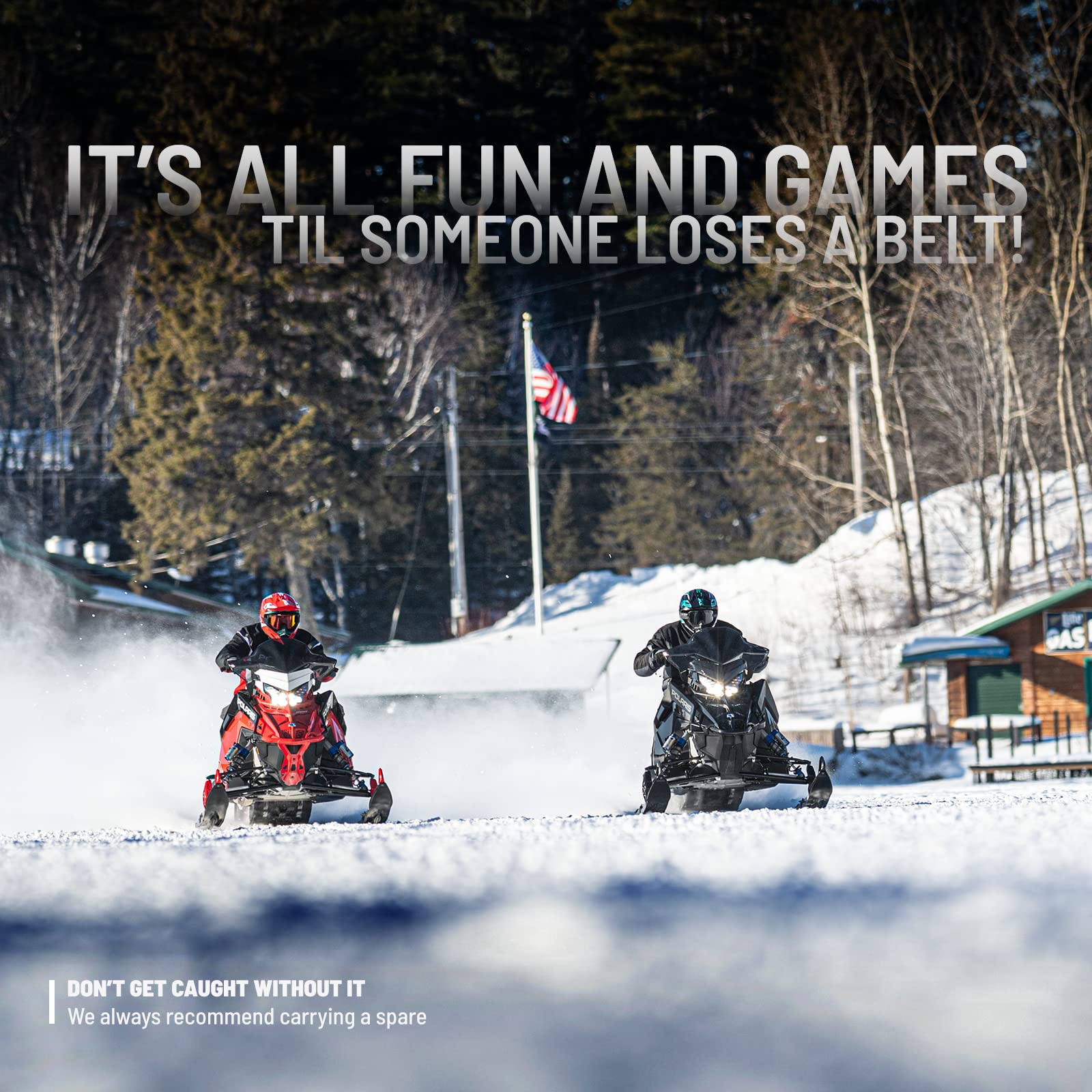 Polaris Snowmobile Performance Quick Drive Belt, for specific models of Polaris Snowmobiles, Runs at Optimal RPMs, No Clutch Recalibration, Replace Every 1,000 Miles - 2206046