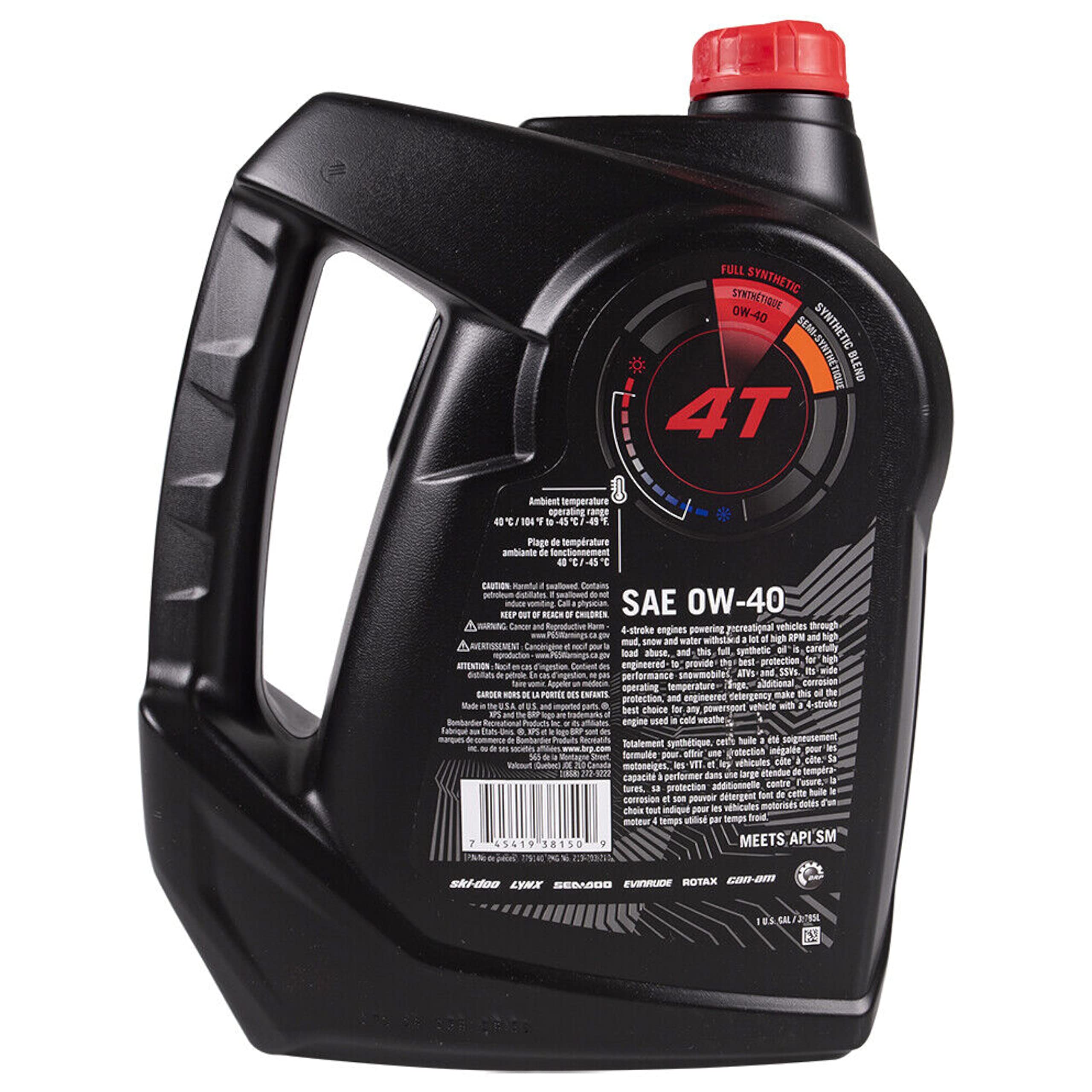 Can-Am OEM XPS 4-Stroke 0W-40 Synthetic Engine Oil 1 Gallon 9779140 New