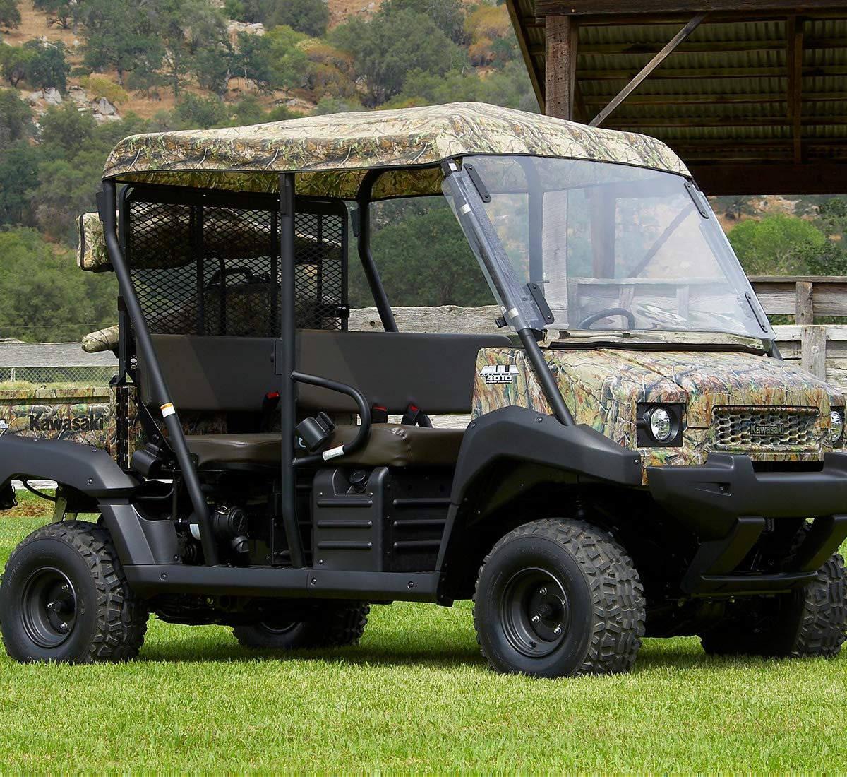 Kawasaki Mule 3010 4010 Trans 4x4 Camo Fabric Roof KAFT4-007RTX 05-17 Soft Top