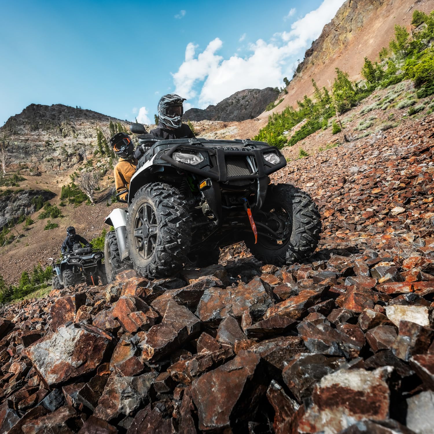 Polaris Winch HD 3500 LB for Sportsman 570, 450, Integrated Winch Mount, Fully Sealed Motor, Premium Synthetic Rope, Easy Install Into Brush Guard, for Sticky, Muddy Off Road ATV Situations - 2884833