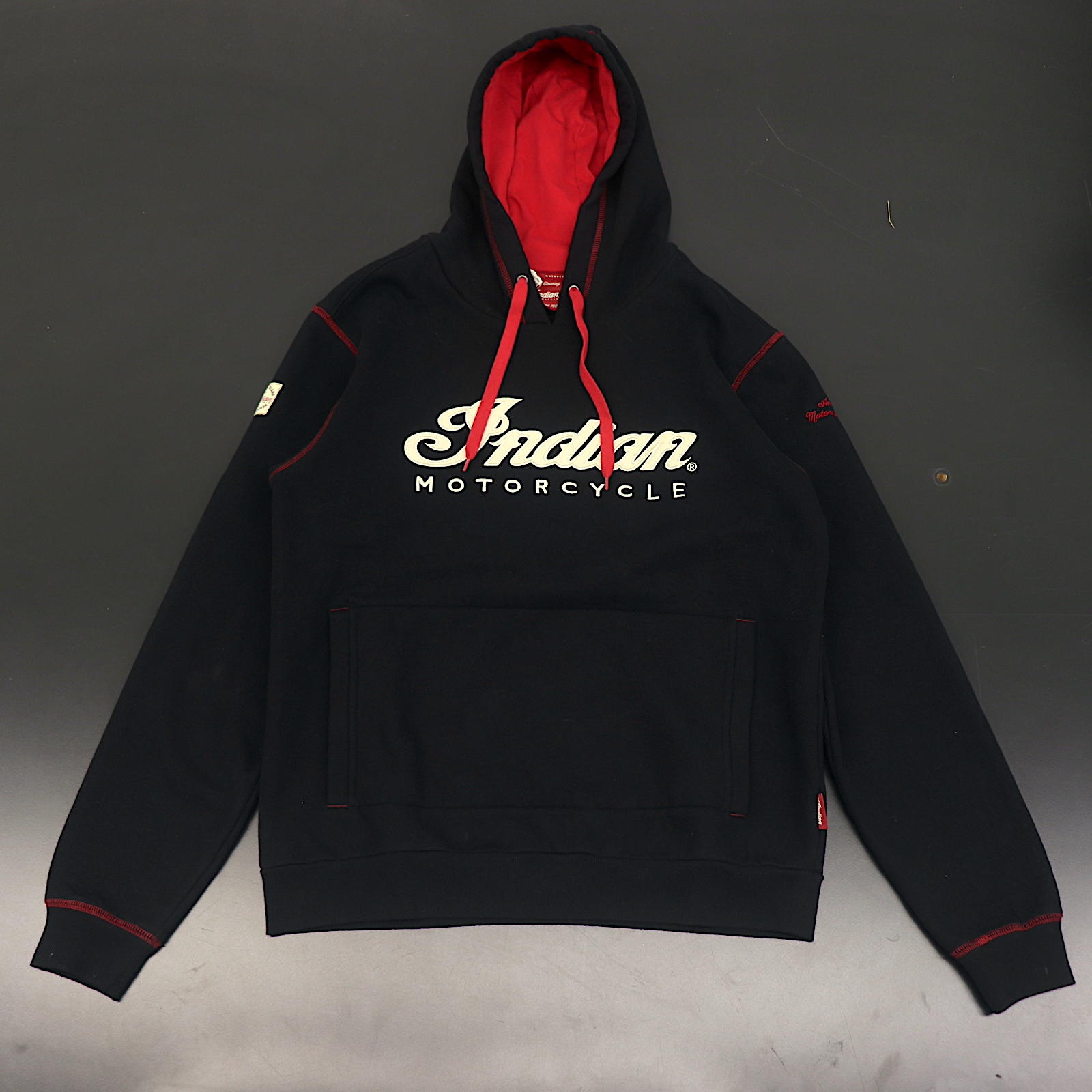 OPEN BOX -Indian Motorcycle New OEM Mens Warbonnet Hoodie, Medium (M), Black