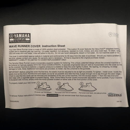 OEM Yamaha Waverunner GP1800 Mooring Cover Black / 2021+/ MWV-CVRGP-MC-21