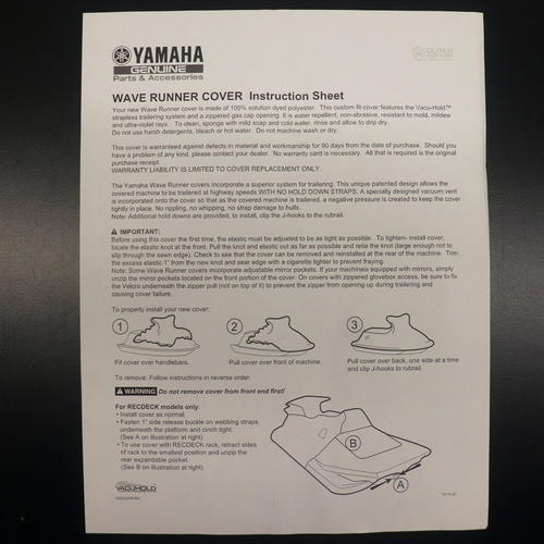 OEM Yamaha WaveRunner Cover V1 Series|Charcoal Grey & Black|MWV-CVRV1-CH-18