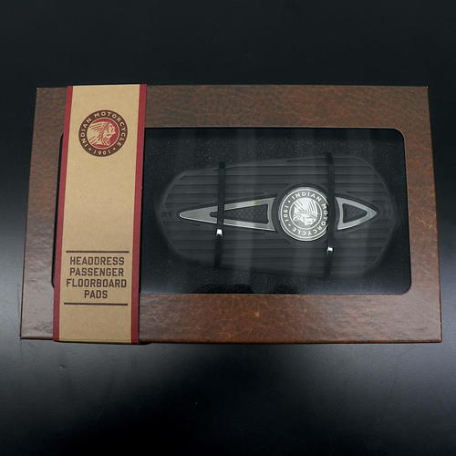 OEM Indian Headdress Passenger Floorboard Pads | Chrome | 2884155
