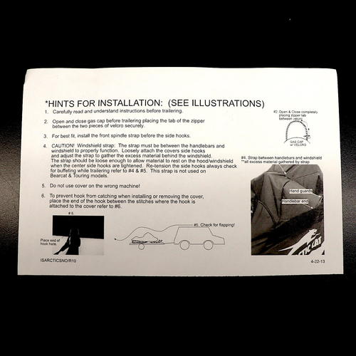 OEM Arctic Cat Snowmobile Cover | 146" White & Black | 8639-361