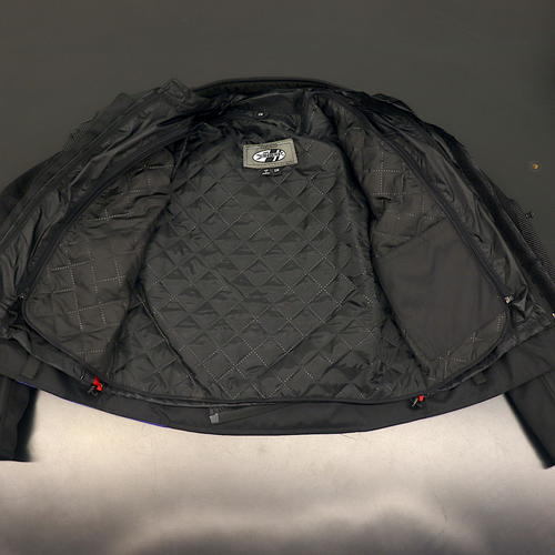 OPEN BOX OEM Joe Rocket Analog Motorcycle Jacket | Black & Blue | Mens Size: Small | 2109-5202