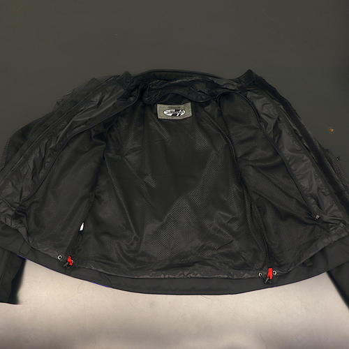 OPEN BOX OEM Joe Rocket Analog Motorcycle Jacket | Black & Blue | Mens Size: Small | 2109-5202