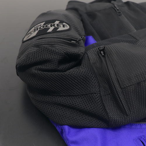 OPEN BOX OEM Joe Rocket Analog Motorcycle Jacket | Black & Blue | Mens Size: Small | 2109-5202