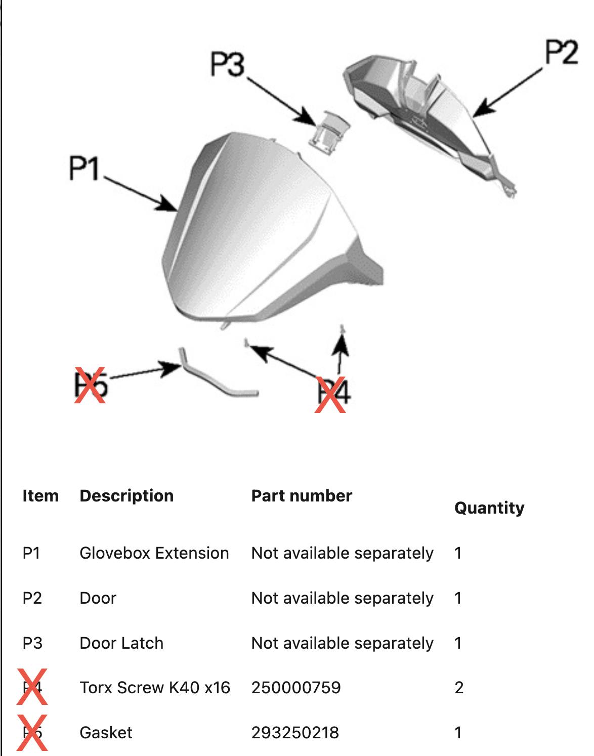 OPEN BOX - OEM Ski-Doo Glove Box Extension 1-Gal GPS Support 860201249 -REV Gen4