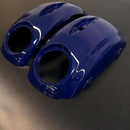 OPEN BOX OEM Indian Audio Saddlebag Lids | Blue | Pair | 2879656-640