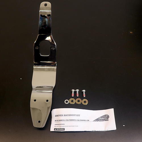 Indian OEM Reduced Reach Backrest Chrome 2880985-156 - Open Box