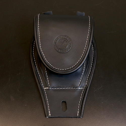 OPEN BOX OEM Indian Leather Tank Pouch | Black Leather | 2880142-01