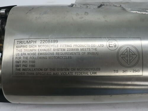 OEM Triumph Muffler Silencer Assy 2022 Speed Triple 1200RR T2208499 - OPEN BOX