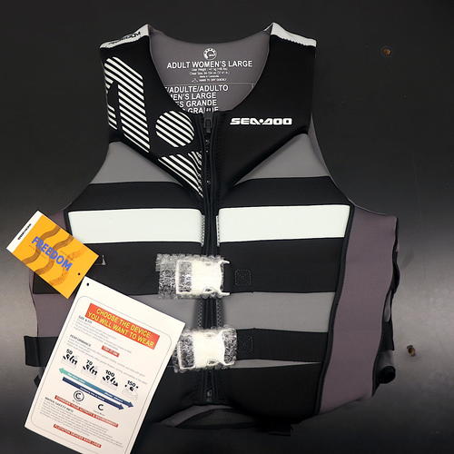 Sea-Doo Women's Freedom Life Jacket PFD Vest Black Large L 2859450990