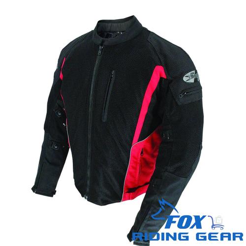 Joe Rocket Analog Mens Motorcycle Jacket Black Red Small 2109-5102 - Open Box
