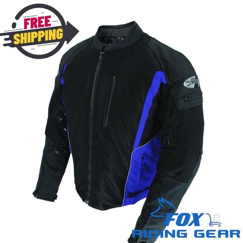 Joe Rocket Analog Motorcycle Jacket Black Blue Mens Small 2109-5202 - Open Box