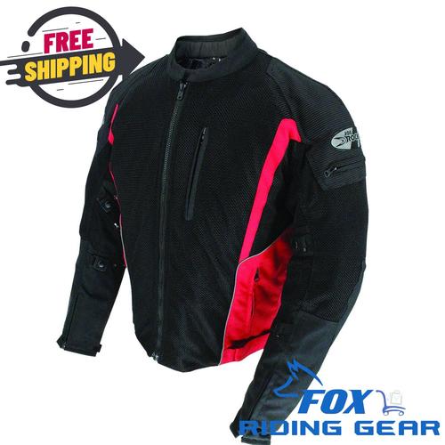 Joe Rocket Analog Mens Motorcycle Jacket Black Red Small 2109-5102 - Open Box