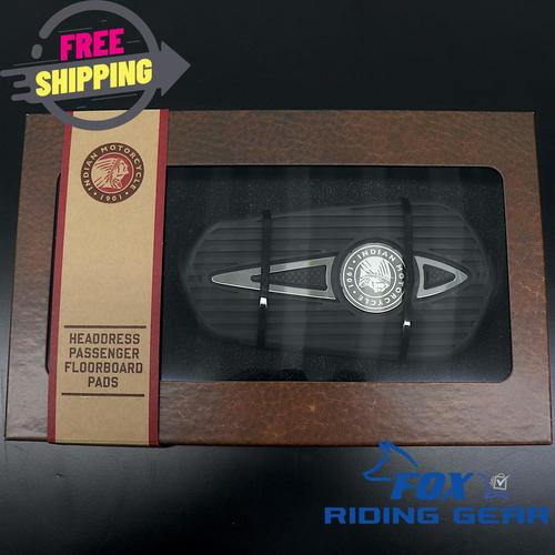 OEM Indian Headdress Passenger Floorboard Pads | Chrome | 2884155