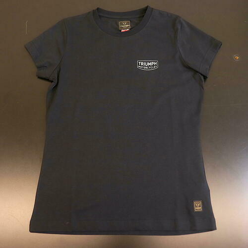 OEM Triumph Bitten Tee | Black | Women's Size: Large | MTSS22026-L - Open Box