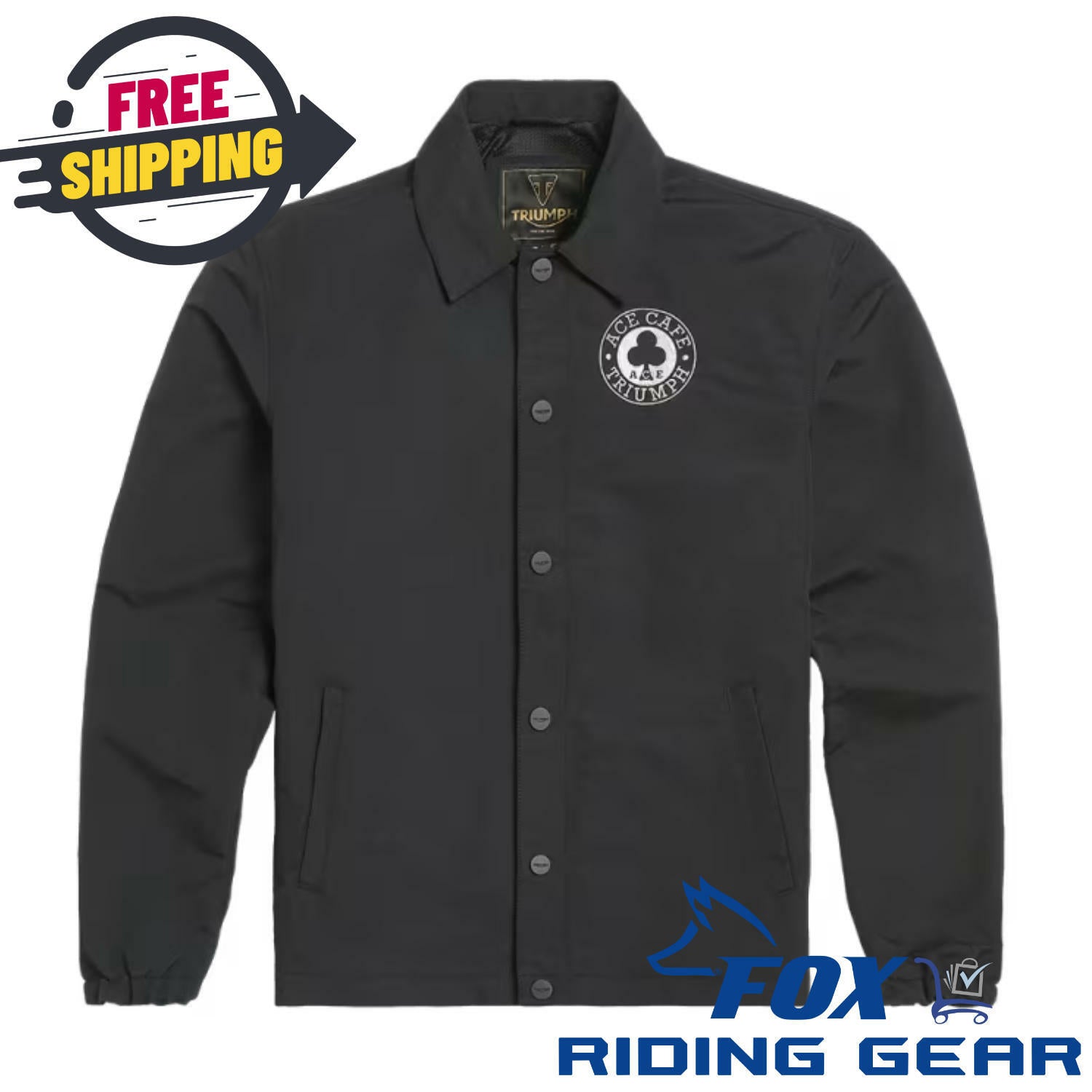 OPEN BOX OEM Triumph Ace Cafe Coach Jacket | Mens Size: Medium | MTES23801-M