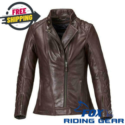 Triumph Andorra Womens Vintage Red Leather Jacket XXL MLLS17110-XXL - Open Box