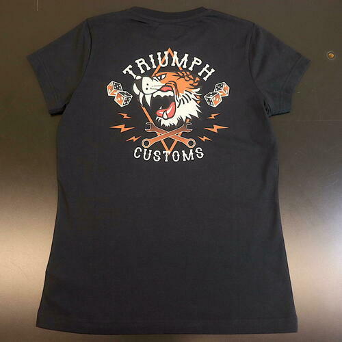 OEM Triumph Bitten Tee | Black | Women's Size: Large | MTSS22026-L - Open Box