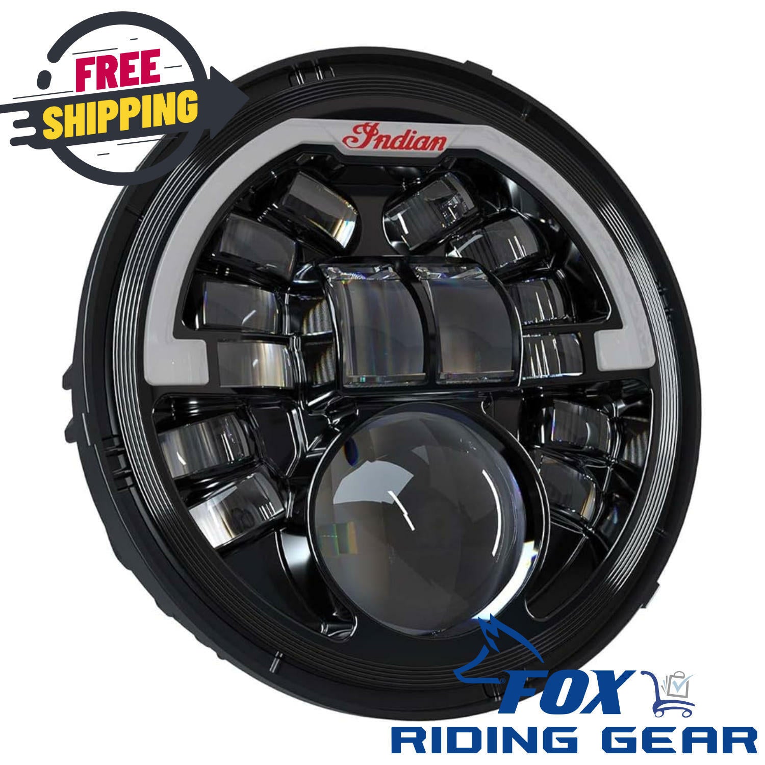 OEM Indian Pathfinder Adaptive Headlight| Gloss Black | 2884996-266 - Open Box