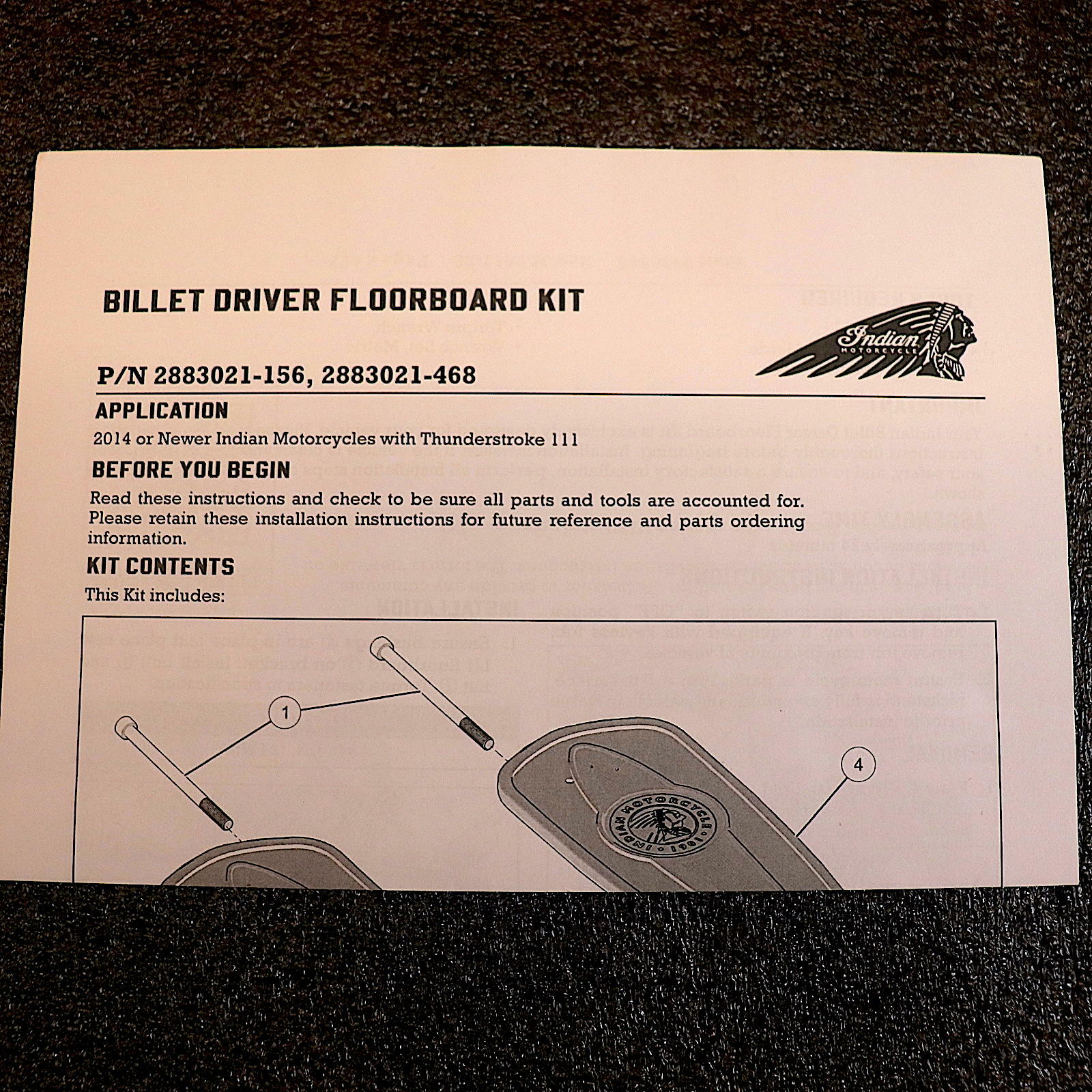 OEM Indian Select Rider Floorboards | Chrome | 2883021-156 - Open Box