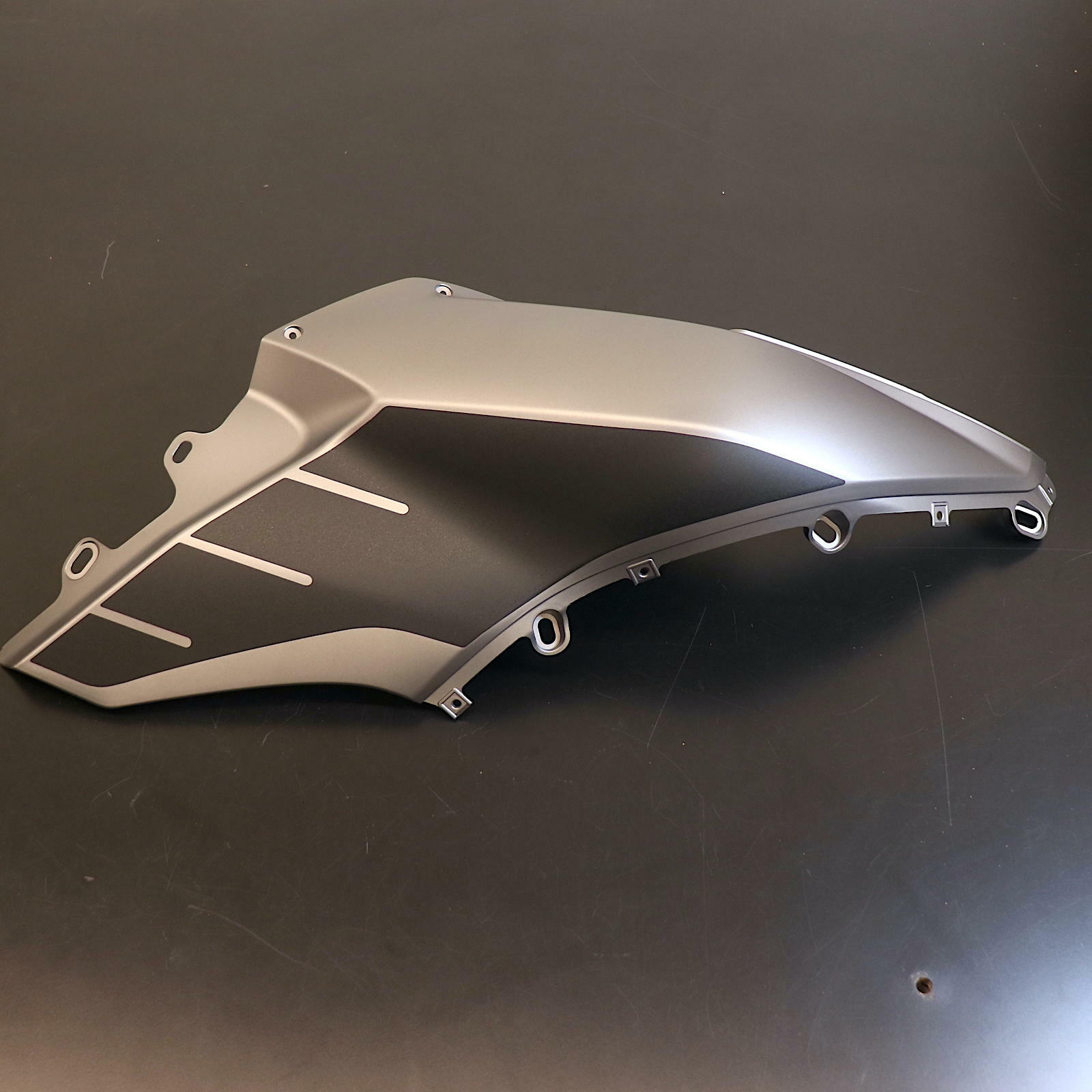 OPEN BOX OEM Ducati Multistrada Half Tank Fairing | Right Hand Side | Grey & Black | 48012943AF