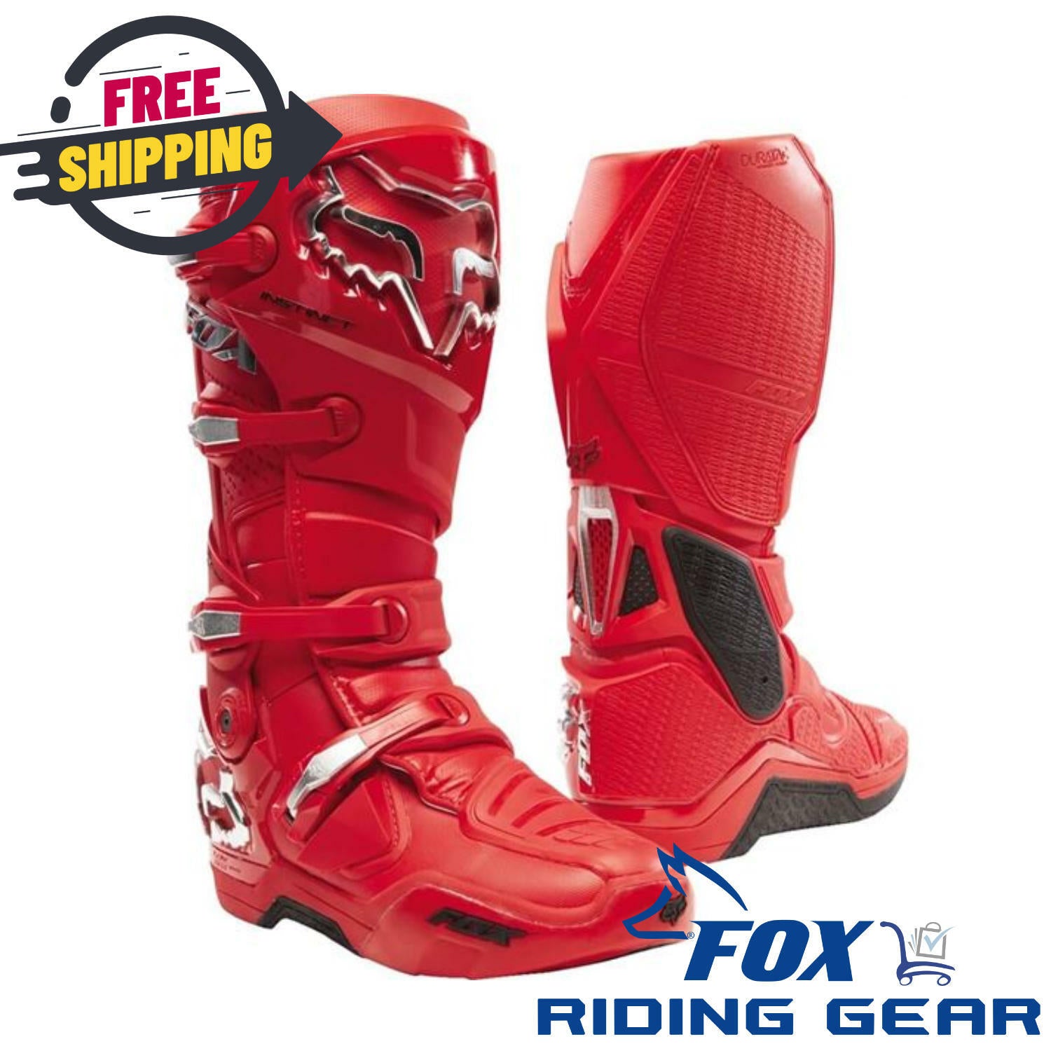 OPEN BOX OEM Fox Racing Instinct Boot | Special Edition Red | Mens Size 9 | 23277-122-9