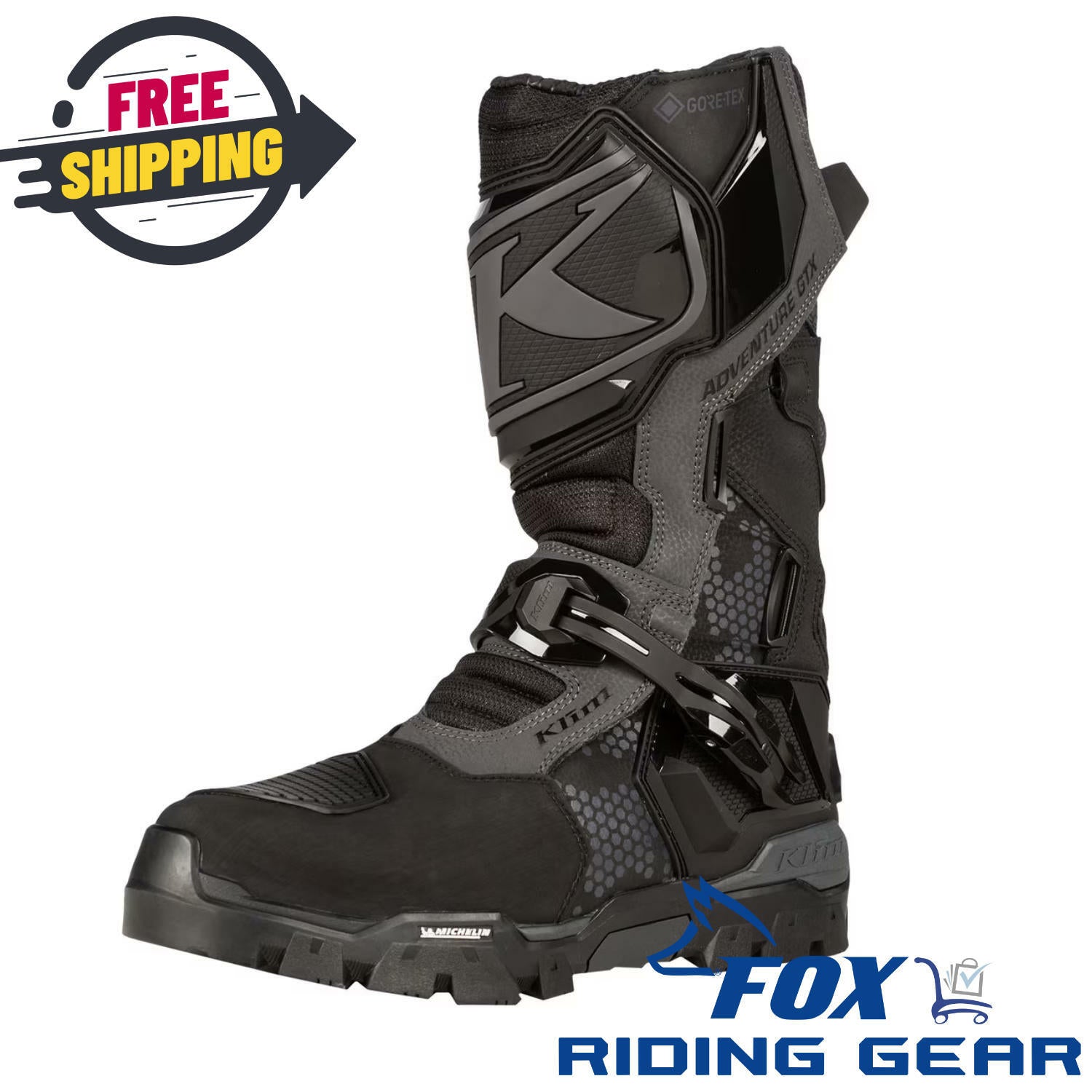 OPEN BOX OEM Klim GTX Adventure Boot | Stealth | Mens Size : 10 | 3119-000-010-001