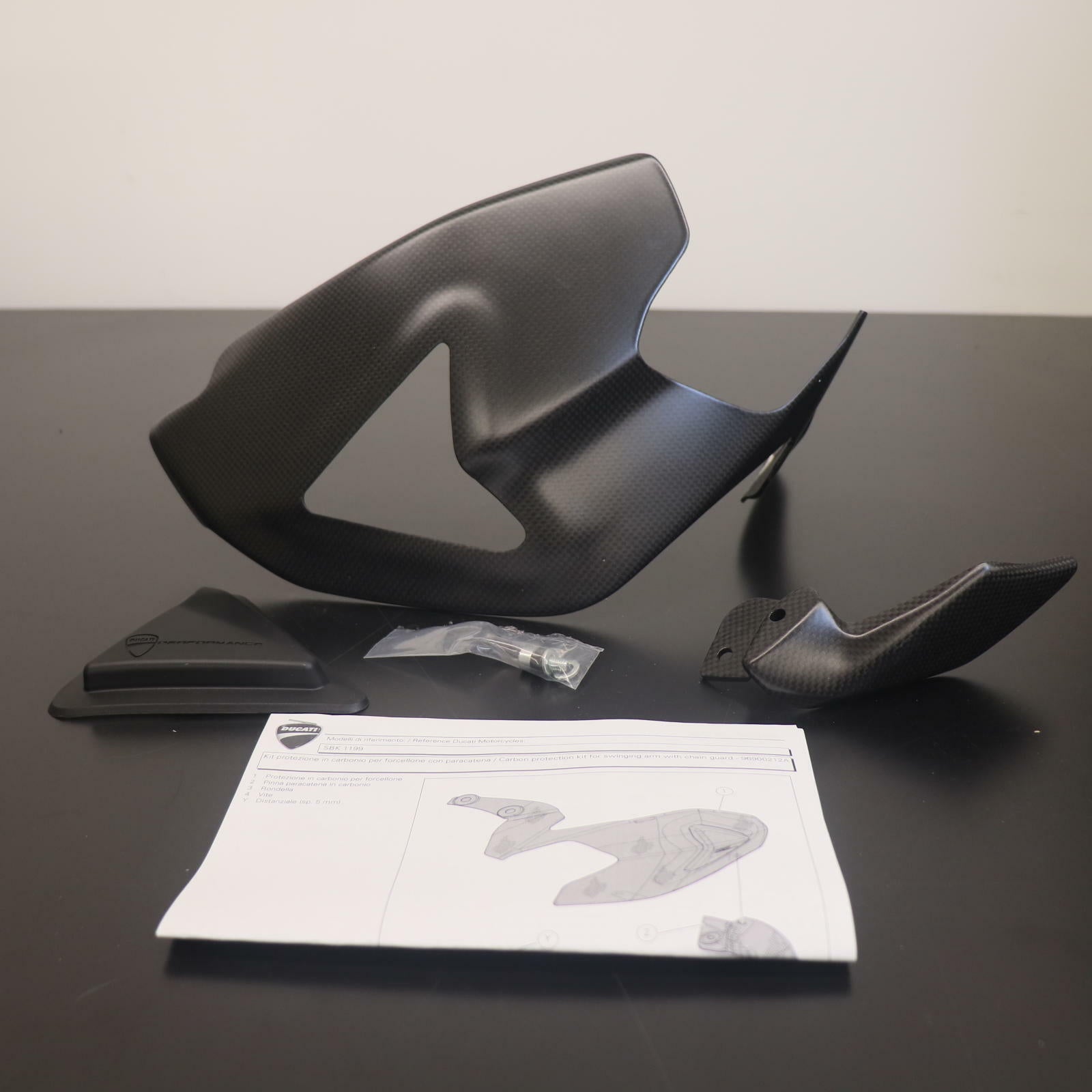 Ducati Carbon Swingarm Guard | Double Sided | 96900212A - Open Box