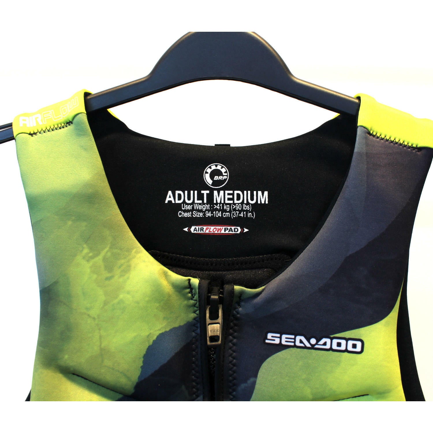 OPEN BOX OEM Sea-Doo Airflow Sun-Edit PFD | HI-VIS Yellow | Unisex Size : M